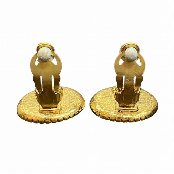 CHANEL Gold Coco Mark Earrings - Picture 5 of 9